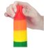 Lovetoy Prider - realistisk dildo m. kugler - 20cm (regnbue)
