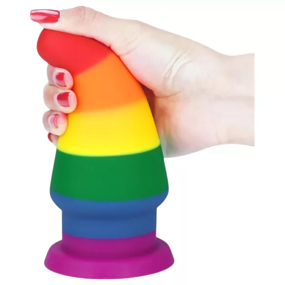 Lovetoy Prider - analplug - stor størrelse - 15 cm regnbue