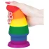 Lovetoy Prider - analplug - stor størrelse - 15 cm regnbue