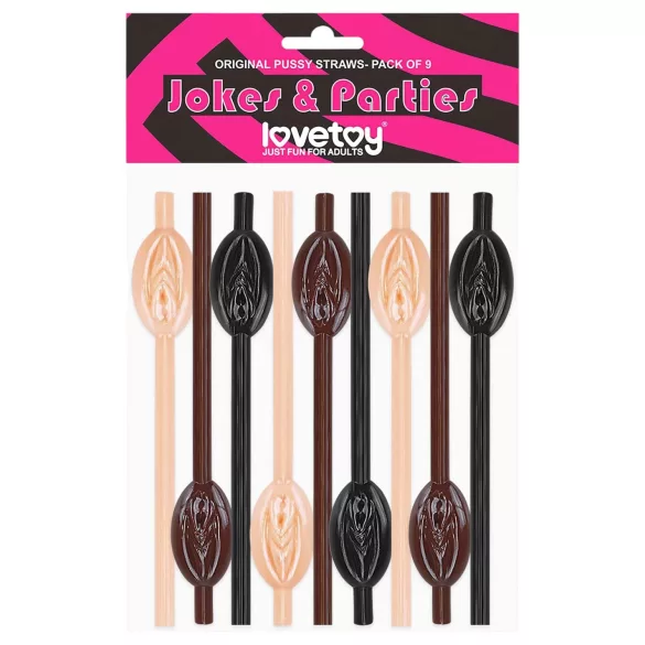 Lovetoy - penis sugerør - plast - natur/brun/sort