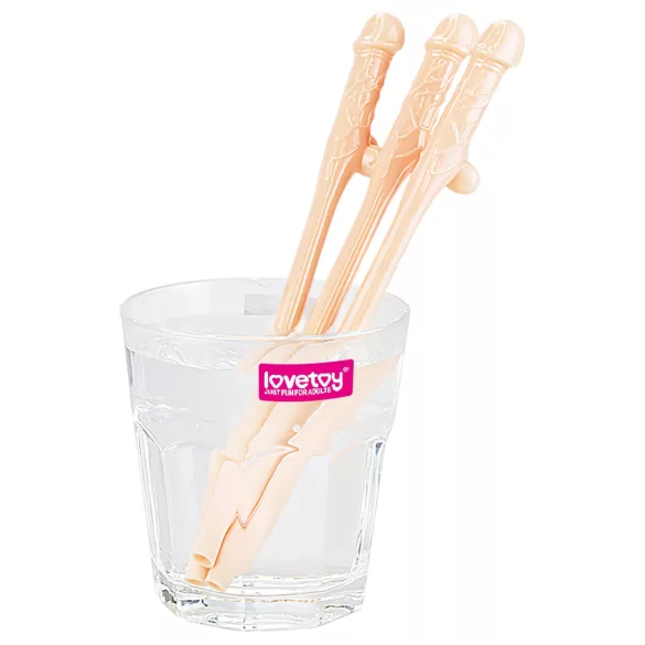 Lovetoy - realistisk penis sugerør - natur