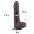 Lovetoy Sliding-Feel - Dobbelt lag dildó - 18cm (brun)