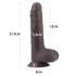 Lovetoy Sliding-Skin - realistisk dildo - dobbeltlag - 18cm brun
