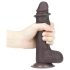 Lovetoy Sliding-Feel - Dobbelt lag dildó - 18cm (brun)