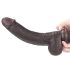 Lovetoy Sliding-Skin - Dobbeltdildo, 23 cm, brun