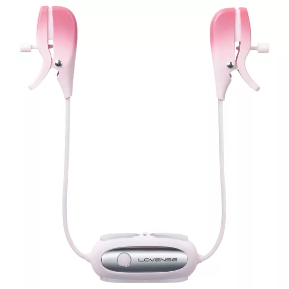 Lovense Gemini - app-styret vibrerende brystvorteklemme (pink)