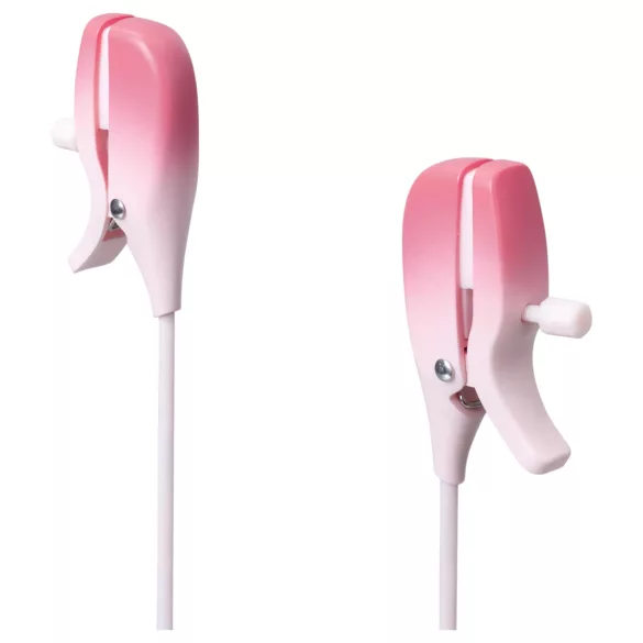 Lovense Gemini - app-styret vibrerende brystvorteklemme (pink)