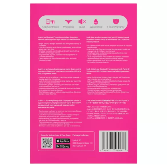 LOVENSE Lush 4 - smart vibratoræg (pink)