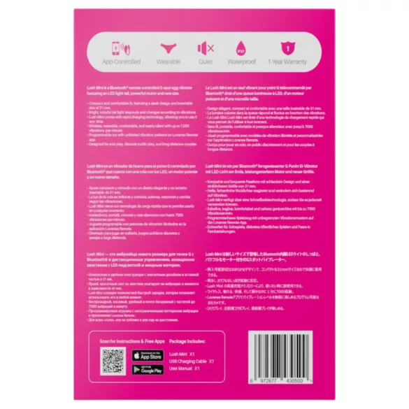 LOVENSE Lush Mini - smart vibrerende æg (pink)