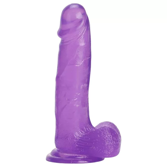 Tracy's Dog - dildo med sugekop og testikler - jelly material - lilla