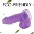 Tracy's Dog Jelly 8 - sugekop-vibrator med testikler (lilla)