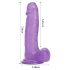 Tracy's Dog Jelly 8 - sugekop-vibrator med testikler (lilla)