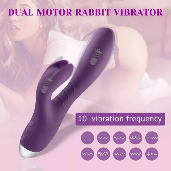 Tracy's Dog - rabbit vibrator med klitorisarm - vandtæt - lilla