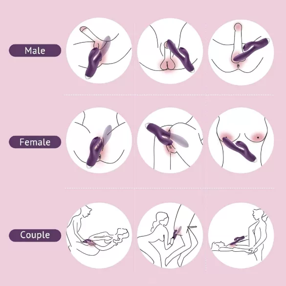 Tracy's Dog - rabbit vibrator med klitorisarm - vandtæt - lilla