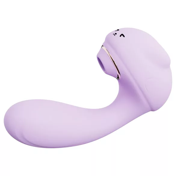 Leopard - klitorisvibrator med sug og vibration - silikone lilla