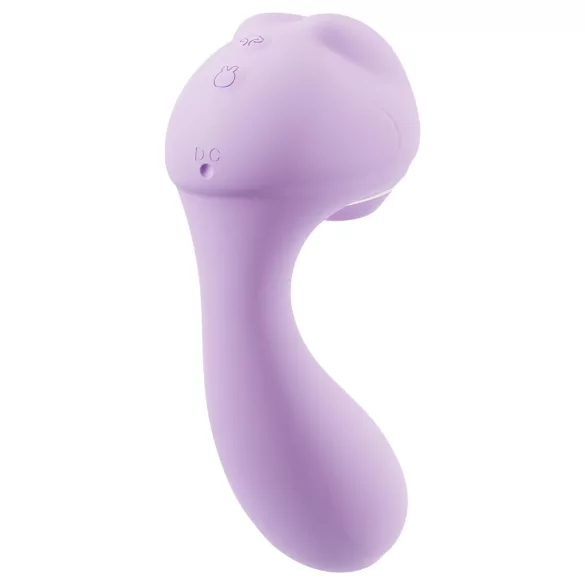 Leopard - klitorisvibrator med sug og vibration - silikone lilla
