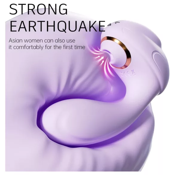 Leopard - klitorisvibrator med sug og vibration - silikone lilla