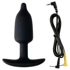 DG-LAB - to-polet ledende silikonelektro analkegle (sort)