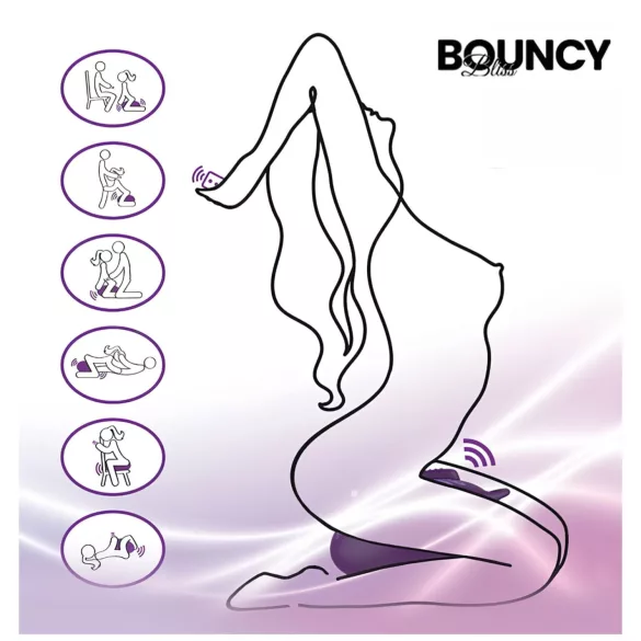 Bouncy Bliss Classic - oppustelig pude vibrator - lilla