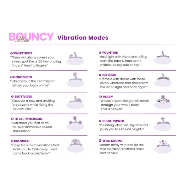 Bouncy Bliss Classic - oppustelig pude vibrator - lilla