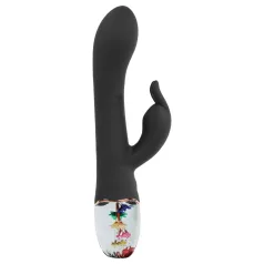 LOVISS Flower - G-punktsvibrator med klitorisskaft (sort)