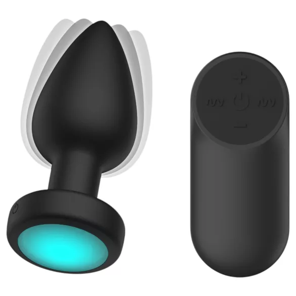 Passion Play - vibrerende anal plug med LED-lys - størrelse M
