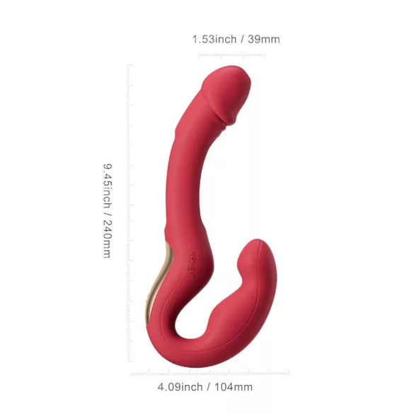Honey Play Box Harmony Duo - App-styret påspændingsvibrator med tungefunktion (rød)