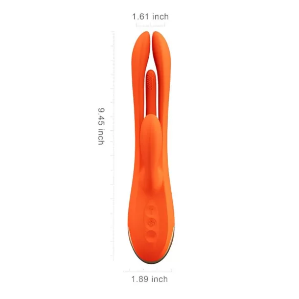 Honey Play Box Terri - klitorisvibrator med tunge og arm - silikone - orange