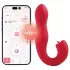 Honey Play Box Joi Thrust 2 - App-styret thrusting vibrator med tunge (rød)