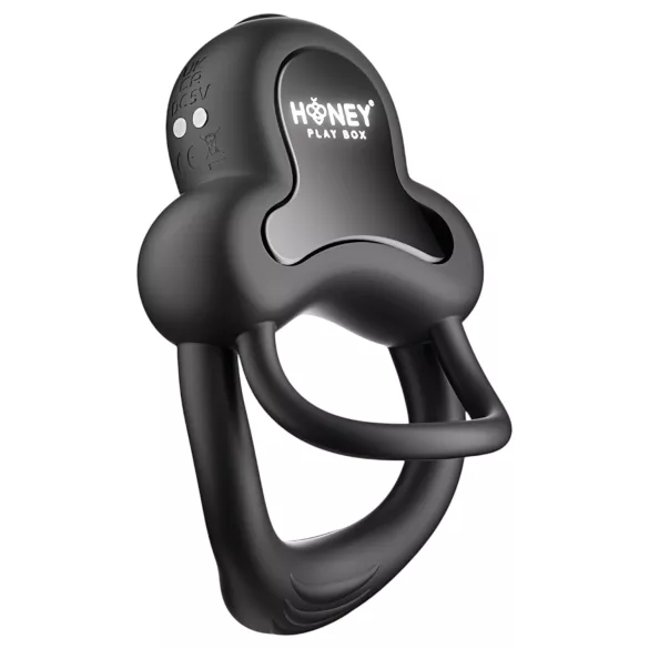 Honey Play Box Anello - App-styret vibrerende penis- og kuglering til mænd (sort)