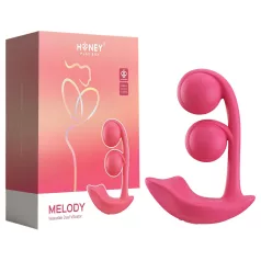   Honey Play Box Melody - vibrator med perler og sugefunktion - rød