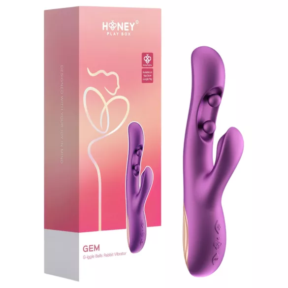 Honey Play Box Gem - App-styret perlevibrator til G-punkt og klitoris (lilla)