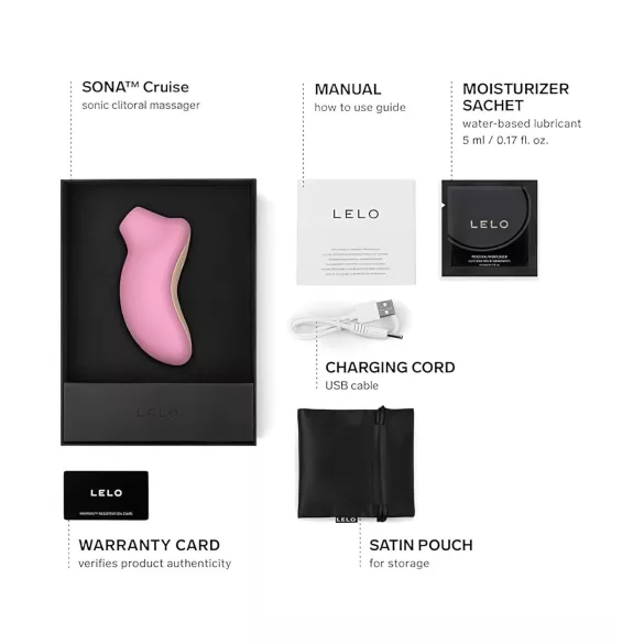 LELO Sona Cruise - klitorisvibrator med lydbølger - pink