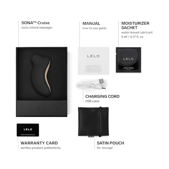 LELO Sona Cruise - klitorisvibrator med lydbølger - sort