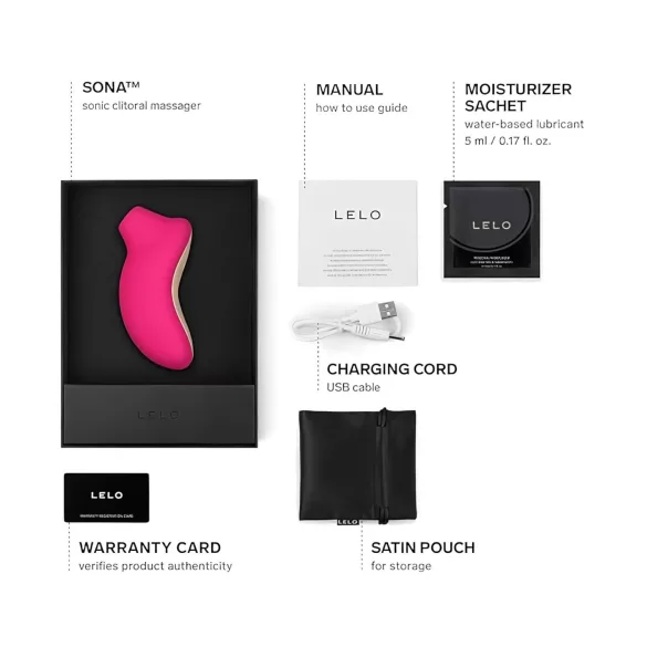LELO Sona - klitorisvibrator med lydvibration - cherry
