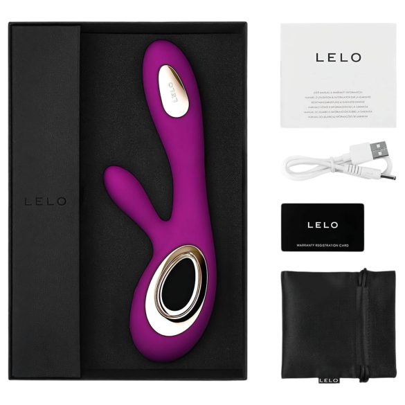 LELO Soraya Wave - rabbit vibrator - bølgende bevægelse - genopladelig - lilla