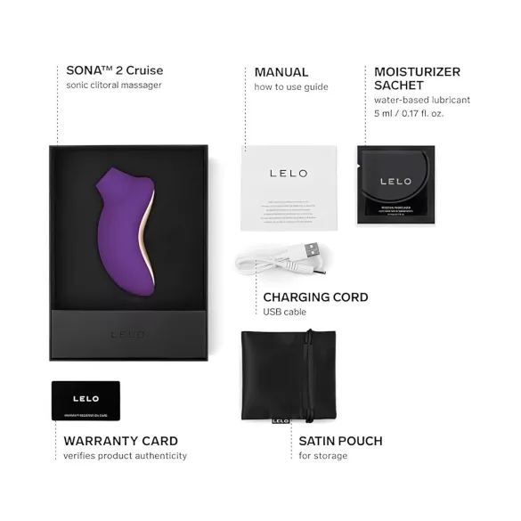 LELO - klitorisvibrator med lydpulser - silikone lilla