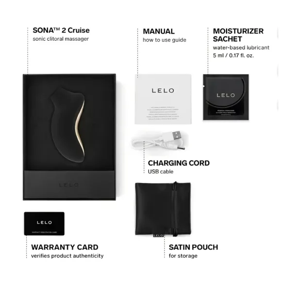 LELO Sona 2 Cruise - klitorisvibrator med lyd bølger - sort