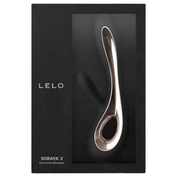 LELO Soraya 2 - rabbit vibrator med klitorisarm - genopladelig, vandtæt, sort