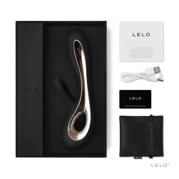 LELO Soraya 2 - rabbit vibrator med klitorisarm - genopladelig, vandtæt, sort