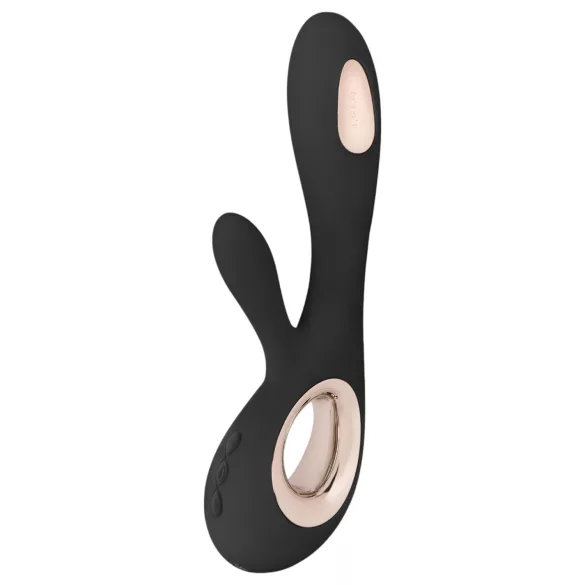 LELO Soraya Wave - dobbeltvibrator med klitorisstimulation - sort