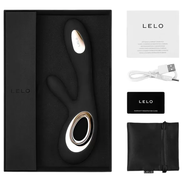 LELO Soraya Wave - dobbeltvibrator med klitorisstimulation - sort