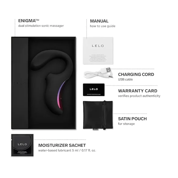 LELO Enigma - G-punkt og klitorisvibrator - genopladelig - sort