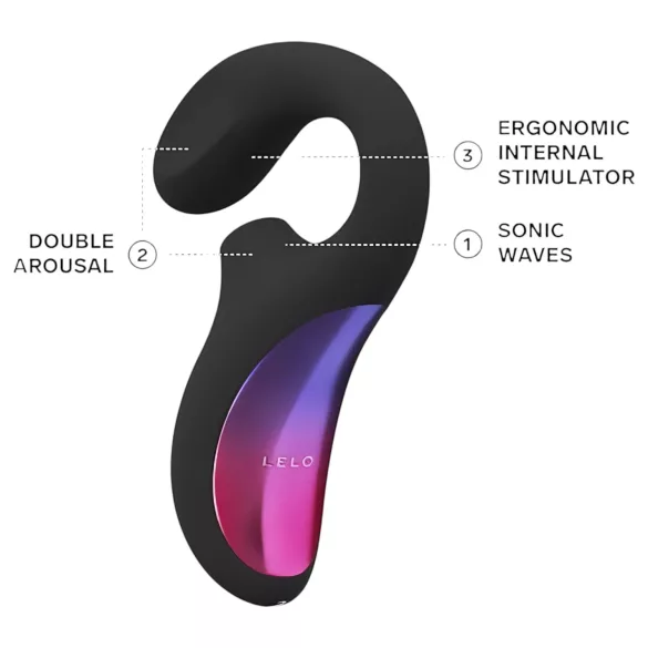 LELO Enigma - G-punkt og klitorisvibrator - genopladelig - sort