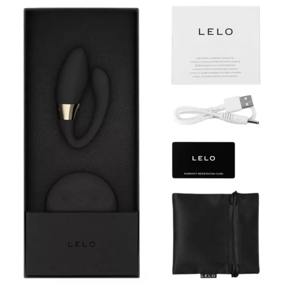 LELO Tiani Duo - parvibrator - fjernbetjening - silikone - sort