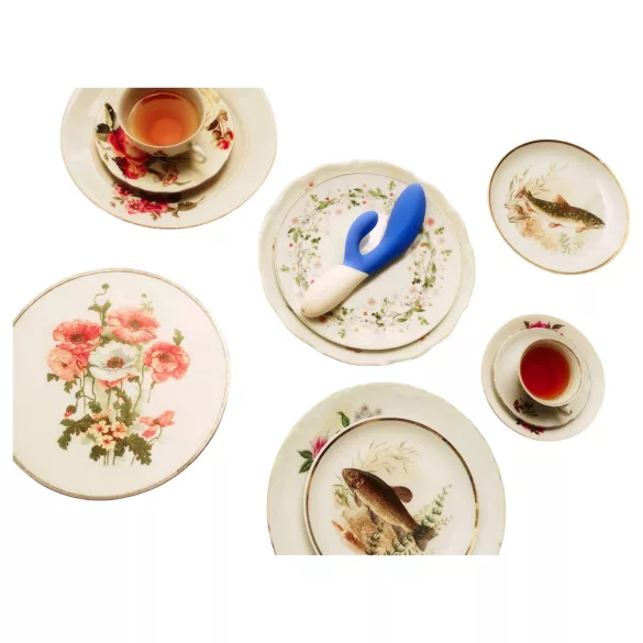 LELO Ina Wave 2 - rabbit vibrator - genopladelig vandtæt - blå