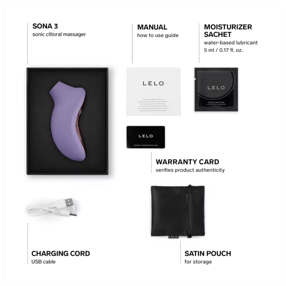 LELO Sona 3 - klitorisvibrator med lydbølger - lilla