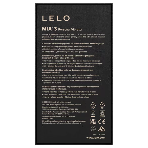 LELO Mia 3 - mini vibrator til rejse - sort