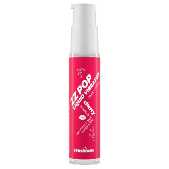 Crushious ZZ POP - spiselig flydende vibrator, kirsebær (10 ml)