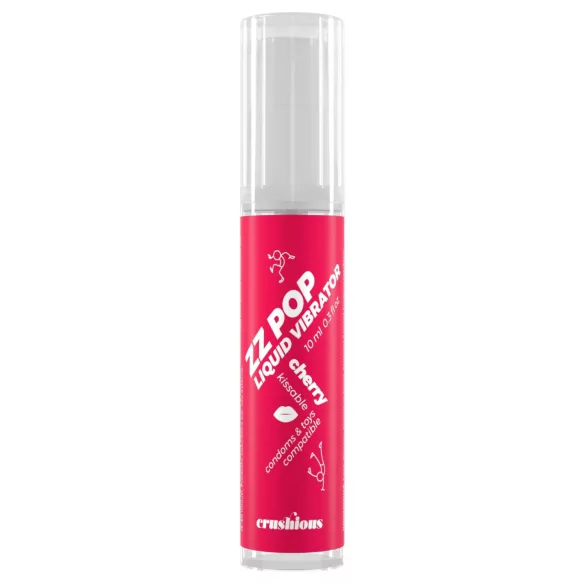 Crushious ZZ POP - spiselig flydende vibrator, kirsebær (10 ml)